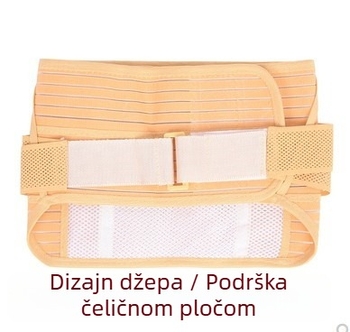 Zimsko-ljetna dvostruka upotreba: žuto-crni potpuno elastični pojas za struk s čeličnom pločom za potporu