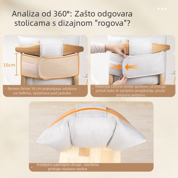 Ergonomska jastučić za struk i leđa za ured i dom, podrška za leđa na stolici, podrška tijekom trudnoće, udoban jastuk za dremku, punilo PP pamuk, navlaka od poliestera