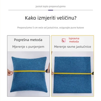 Chenille jednofarbeni jastuk za kauč, uredska podrška lumbalne, jastuk uzglavlje kreveta