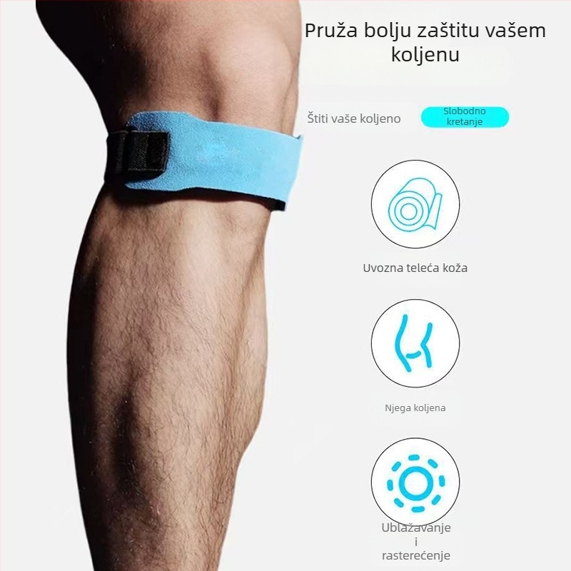 Kožom prilagodljiva sportska zaštita koljena s kompresijom i apsorpcijom udaraca, za trčanje i vožnju biciklom, unisex