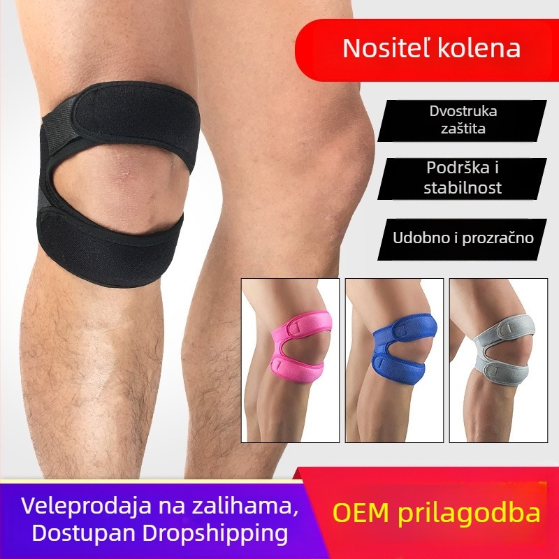 Zaštita koljena s trakom za patelu za sportske aktivnosti – trčanje, planinarenje, biciklizam, košarka, fitness