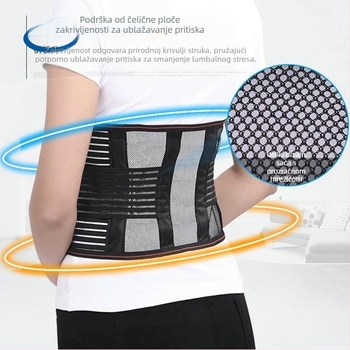 Lumbalni pojas za herniju diska, za muškarce i žene, prozračna podrška struka za sport i fitness, podrška trbuhu za naprezanje mišića donjeg leđa, ljetni model.