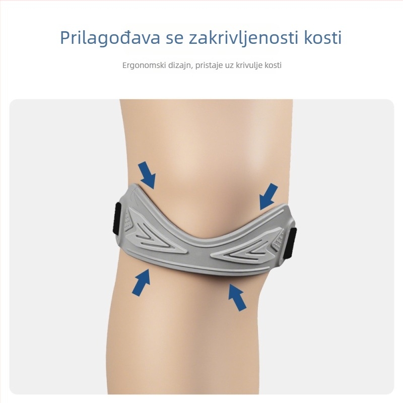 Nova vanjska sportska traka za patelu za trčanje i vožnju biciklom, podrška koljena s apsorpcijom udaraca, prilagodljiva