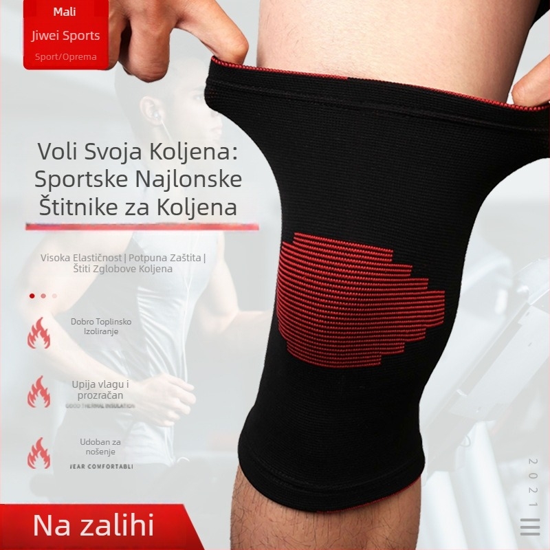 Najlon pleteni sportski koljeni štitnici za košarku, biciklizam i fitness — četverostruko elastično ublažavanje i zaštita od udara