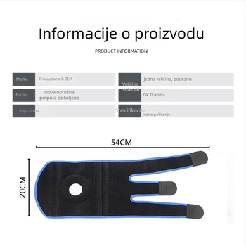 Unisex zaštitne jastučiće za koljena sa opružnom podrškom za trčanje, planinarenje i vožnju bicikla; zaštita koljena od materijala za ronjenje, apsorpcija udara