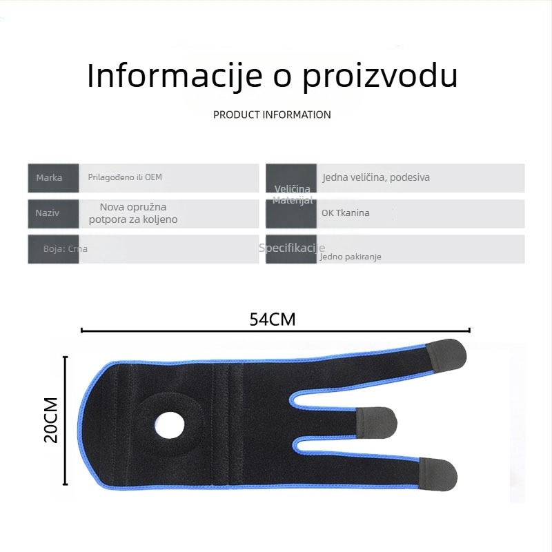 Unisex zaštitne jastučiće za koljena sa opružnom podrškom za trčanje, planinarenje i vožnju bicikla; zaštita koljena od materijala za ronjenje, apsorpcija udara