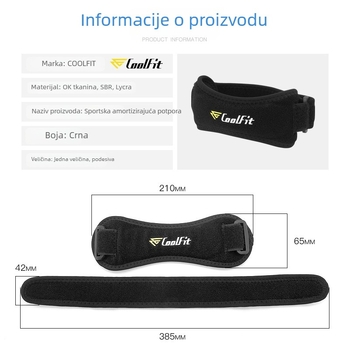 CoolFit zaštita koljena s kompresijom patelle za vanjsku vožnju bicikla, planinarenje i košarku