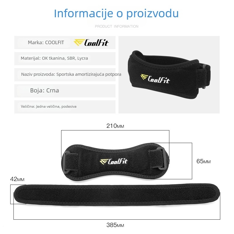 CoolFit zaštita koljena s kompresijom patelle za vanjsku vožnju bicikla, planinarenje i košarku
