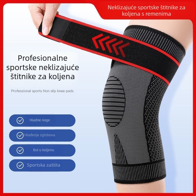 Kratki koljeni štitnici s remenom za sport – zaštita od vjetra i grijanje koljena