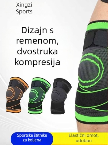 Koljenasti štitnici za trčanje, unisex, zaštita meniskusa, produžena zaštita koljena, vlaknasta sportska oprema