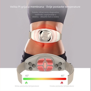Bežični EMS impulzni vibracijski masažni pojas s infracrvenim grijanjem za mršavljenje i oblikovanje tijela