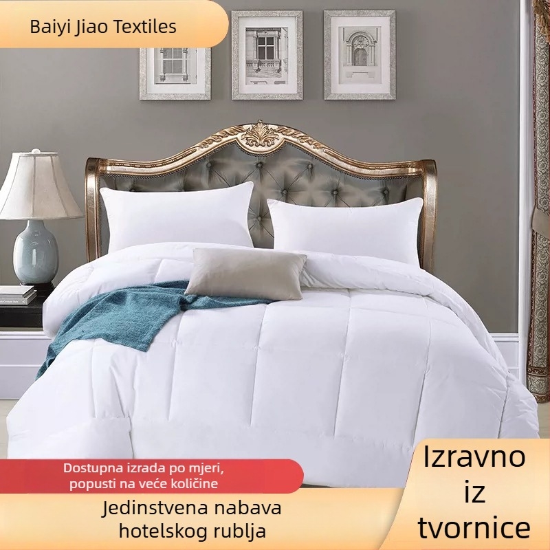 100% pamukova pokrivač za hotelsku posteljinu, za sve sezone; proljeće–jesen i zimska deka; punilo: obična vlakna