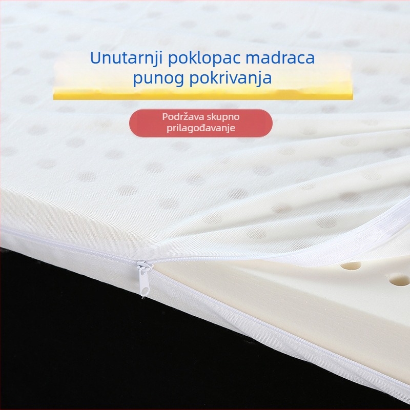 Unutarnji pokrov za latex madrac sa zatvaračem, jednobojni jersey zaštitni poklopac, mrežasti materijal za madrace od memorijske pjene