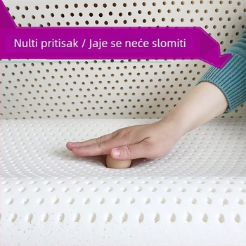 Prirodni lateks jastuk za parove s podrškom za vrat, dugi četverokutni jastuk, sadržaj lateksa 80–90%, težina 3–3,5 kg