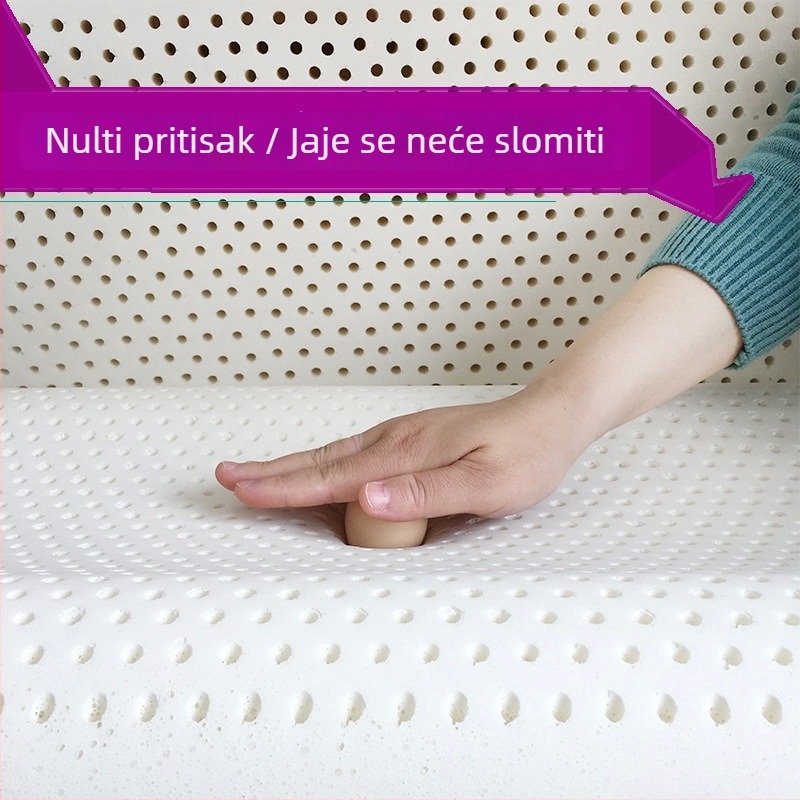 Prirodni lateks jastuk za parove s podrškom za vrat, dugi četverokutni jastuk, sadržaj lateksa 80–90%, težina 3–3,5 kg