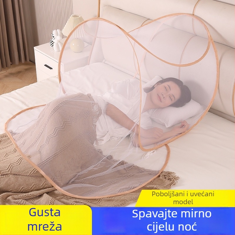 Sklopiva mreža protiv komaraca za glavu i lice – za spavanje, kućna upotreba, bez ugradnje