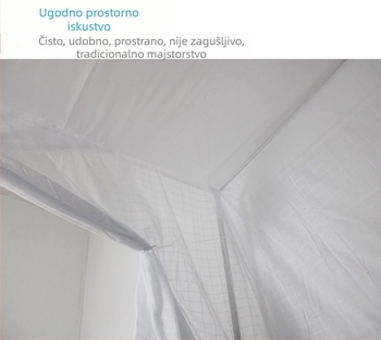 ZQ tradicionalna mreža protiv komaraca za krevet, dimenzije 1.5–1.8 m, zaštitni gornji sloj protiv prašine, lotus motiv, za 2 m krevet