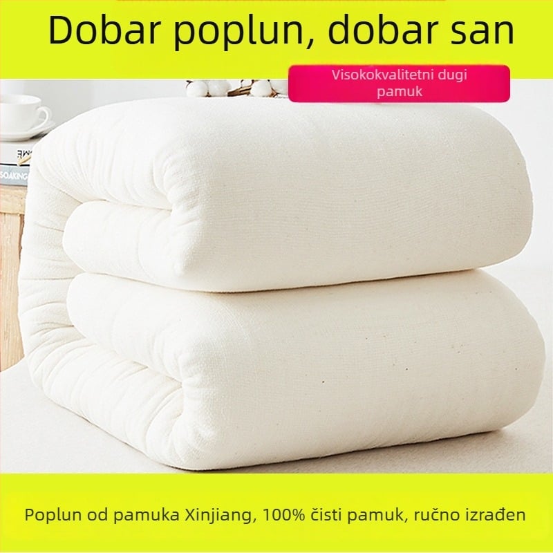 Jorgan od 100% pamuka s punilom od pamuka; dostupan u jednokrevetnoj i dvokrevetnoj veličini; četverosezonski jorgan za dom, s opcijama za ljeto rashlađenje, proljeće/jesen i zimsku debljinu.