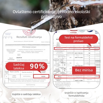 Prirodno lateks otpadno punilo za jastuke, pravokutno jezgro jastuka s vlaknom poliestera, bijela