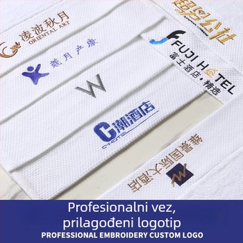 Set od 16 hotelskih ručnika od 100% pamuka s ušivenim logom