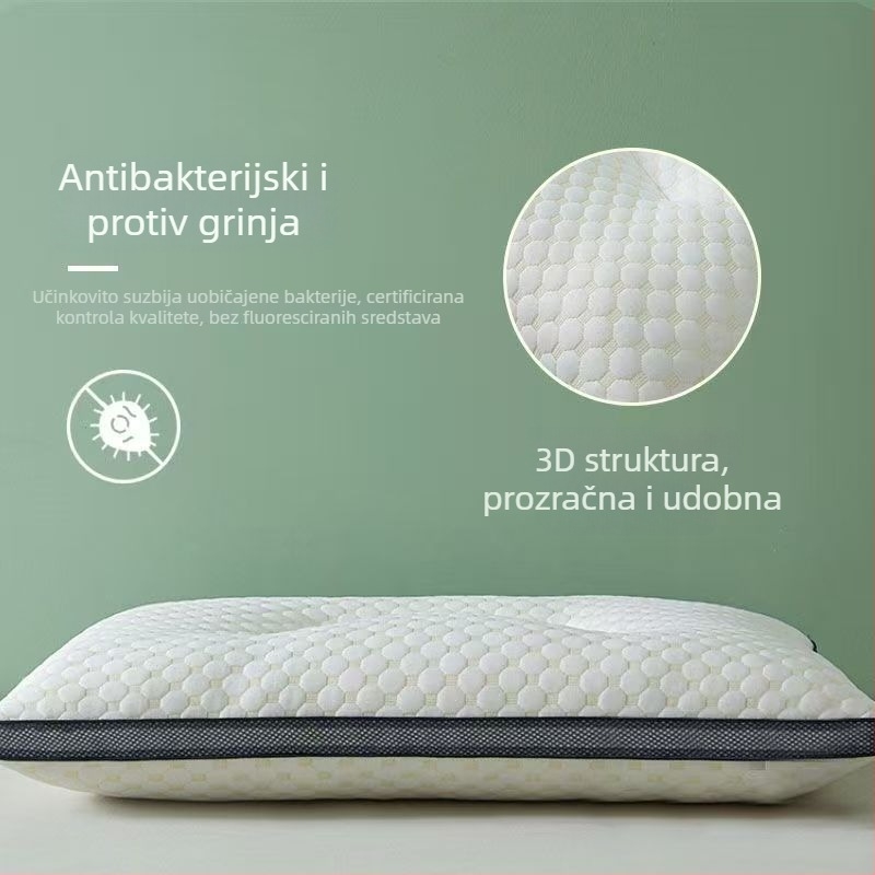 Prirodni latex jastuk s pletenim jezgrom za podršku vrata i udoban san
