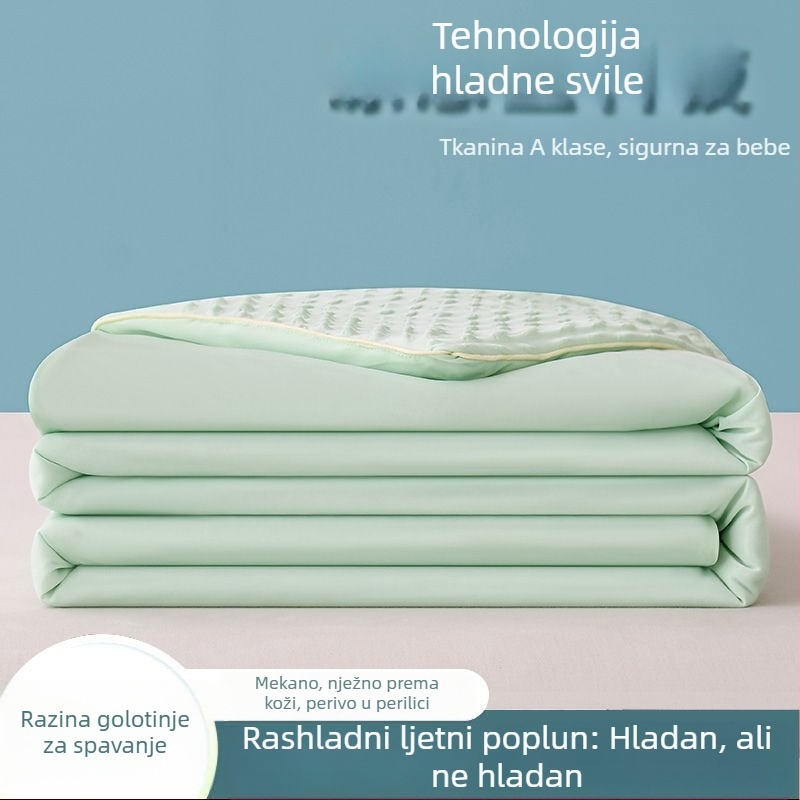 A-kategorije Ice Bean ljetni pokrivač, pleteni pamuk, strojno pranje, jednosoban dormitorij, rashladni ljetni pokrivač, ispuna 100% pamuk