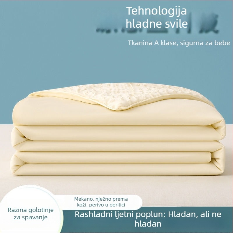 A-kategorije Ice Bean ljetni pokrivač, pleteni pamuk, strojno pranje, jednosoban dormitorij, rashladni ljetni pokrivač, ispuna 100% pamuk