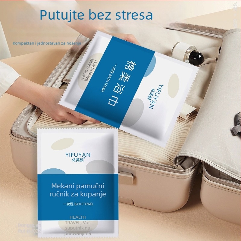 Ekstra-veliki, debeli, sklopivi ručnik za kupaonicu, individualno zapakiran za hotele i kuće za goste, nježan prema koži, pogodan za putovanja, prenosiv