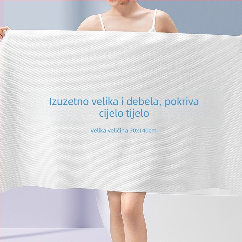 Ekstra-veliki, debeli, sklopivi ručnik za kupaonicu, individualno zapakiran za hotele i kuće za goste, nježan prema koži, pogodan za putovanja, prenosiv