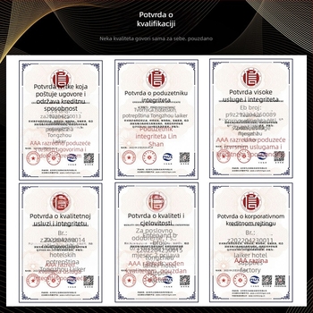 Prilagođeni hotelski set posteljine od 100% pamuka sa satenskim prugama, četverodjelni