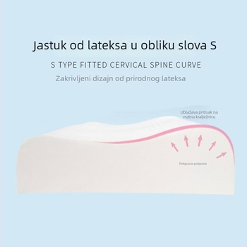Prirodni lateksni jastuk za cervikalnu podršku, dugačak 1,5 m, za odrasle i parove
