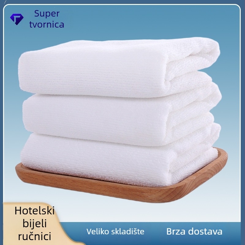 Bijeli hotelski ručnici za kupanje i pedikuru, mikrovlakno za jednokratnu upotrebu, debeli
