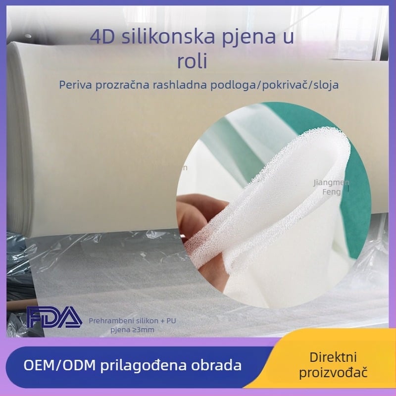 Dječja ljetna deka od prozračnog silikonsko-bavljenog materijala, osvježavajući osjećaj, periva, jezgra od slojevite silikonske spužve