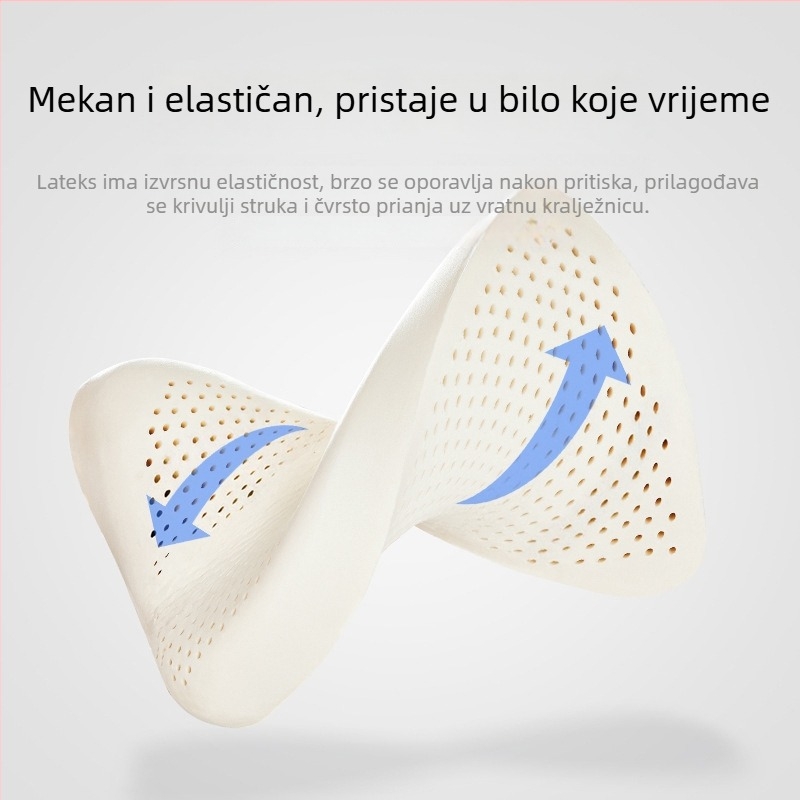 Sanruo 93% prirodni lateks, ženski jastuk za ljepotu s zakrivljenim dizajnom koji pristaje kralježnici vrata