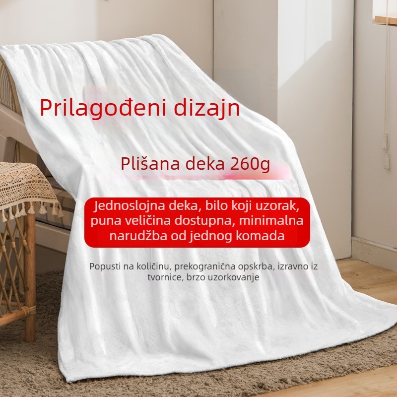 Prilagodljiva 3D digitalno otisnuta flanel deka – poliester, različite veličine