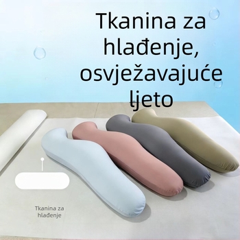 Letna hlađena trudnička jastučnica u obliku morskog konjica, jastuk za zagrljaj i bočni san uz potporu struka