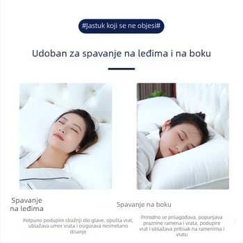 Hotelski ulošci za jastuke – punilo od perja i velura, navlaka od 100% pamuka, pravokutnog oblika, bijela