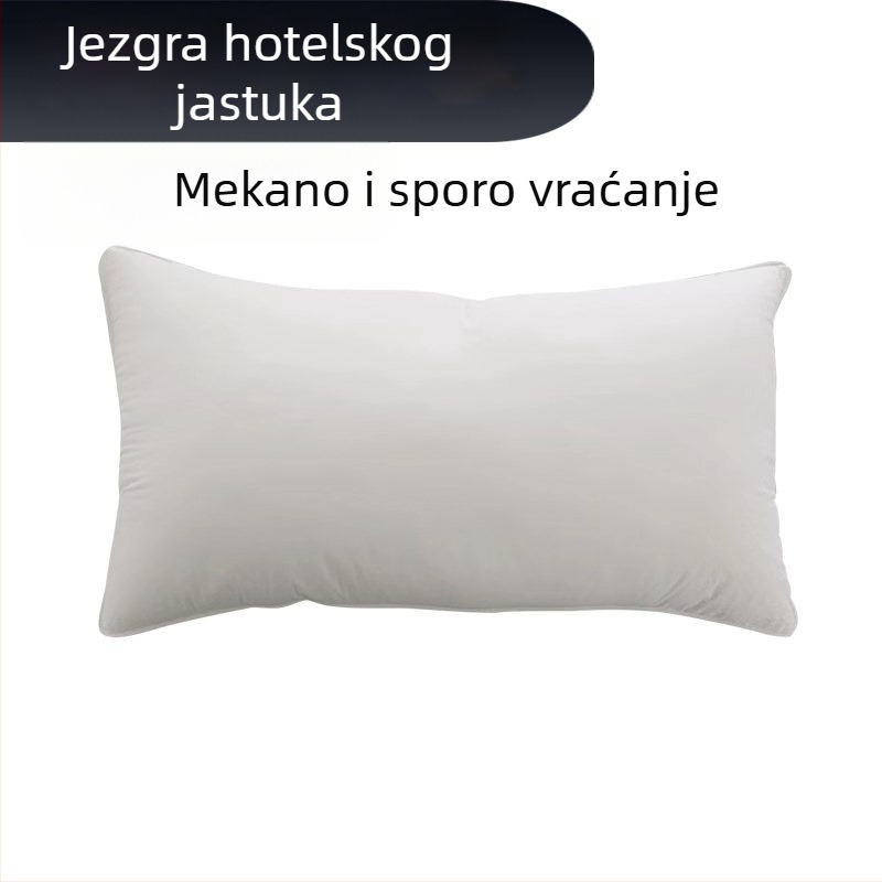 Hotelski ulošci za jastuke – punilo od perja i velura, navlaka od 100% pamuka, pravokutnog oblika, bijela