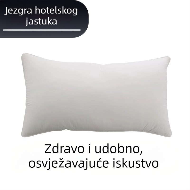 Hotelski ulošci za jastuke – punilo od perja i velura, navlaka od 100% pamuka, pravokutnog oblika, bijela