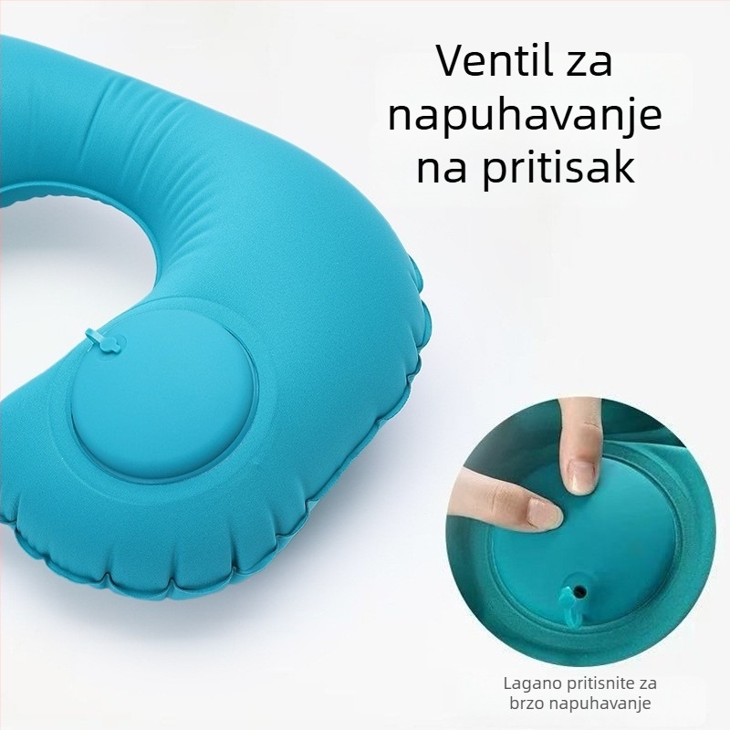 TPU jastuk za vrat, napuhujući U-oblik, prijenosni putni jastuk za automobil i odmor na otvorenom