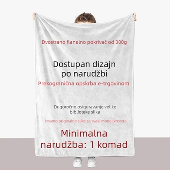 Nievia prilagođena flanelna deka s digitalnim otiskom po narudžbi, debeli pokrivač, geometrijski uzorak, sve- godišnje korištenje, modern stil jednostavnosti