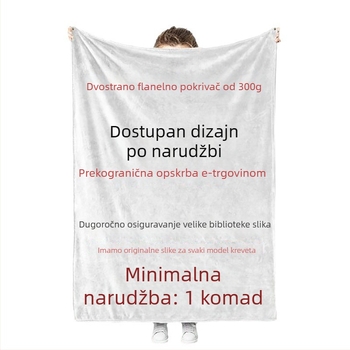 Nievia prilagođena flanelna deka s digitalnim otiskom po narudžbi, debeli pokrivač, geometrijski uzorak, sve- godišnje korištenje, modern stil jednostavnosti
