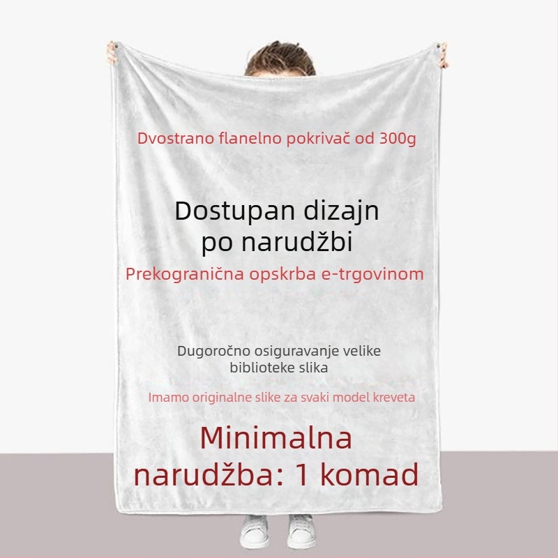 Nievia prilagođena flanelna deka s digitalnim otiskom po narudžbi, debeli pokrivač, geometrijski uzorak, sve- godišnje korištenje, modern stil jednostavnosti