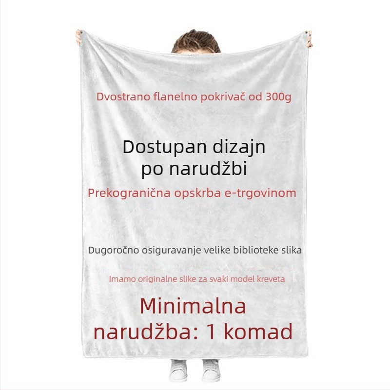 Nievia prilagođena flanelna deka s digitalnim otiskom po narudžbi, debeli pokrivač, geometrijski uzorak, sve- godišnje korištenje, modern stil jednostavnosti