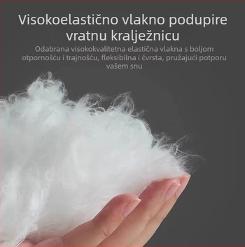 Jadro jastuka za vrat od 100% pamuka, za hotelsku upotrebu, punjenje od poliesterskih vlakana, bijeli pravokutni oblik
