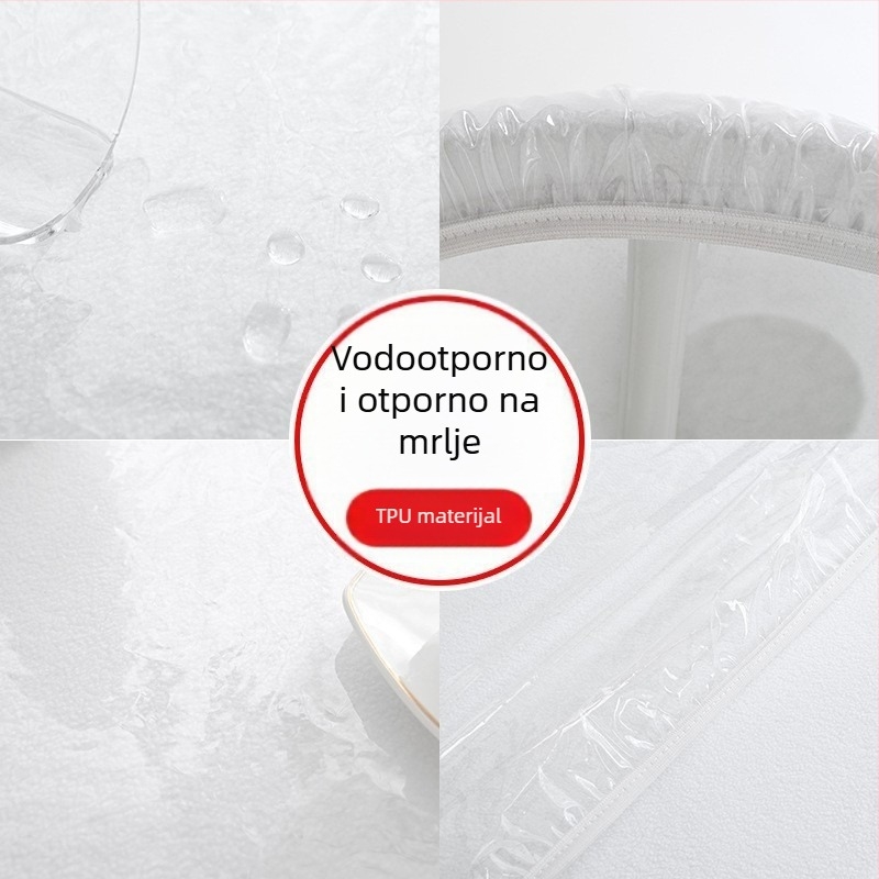 Prozirni kružni TPU podmetač za stol – zaštita od prašine, vodootporan, otporan na ulje, protuklizna zaštita za stol i stolice