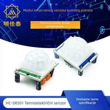 HC-SR501 PIR modul s pyroelektričnim senzorom, PCB zelena ili plava opcija