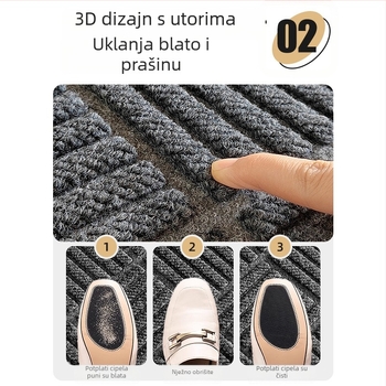 Minimalistička ulazna prostirka za uklanjanje pijeska i prašine, protuklizna gumena prostirka za kućnu upotrebu