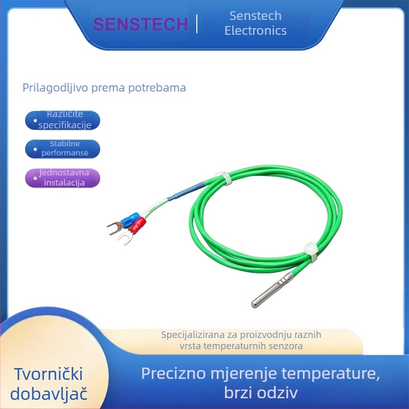 Shensitai K-tip termopar s nehrđavim kućištem, zeleni PTFE kabel, više boja za izbor, U-oblik priključak