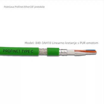 Industrijski Cat6A kabel s dvostrukim oklopom, visoko fleksibilan drag-chain kabel za Profinet servo, 8 jezgri, 5 Gbps